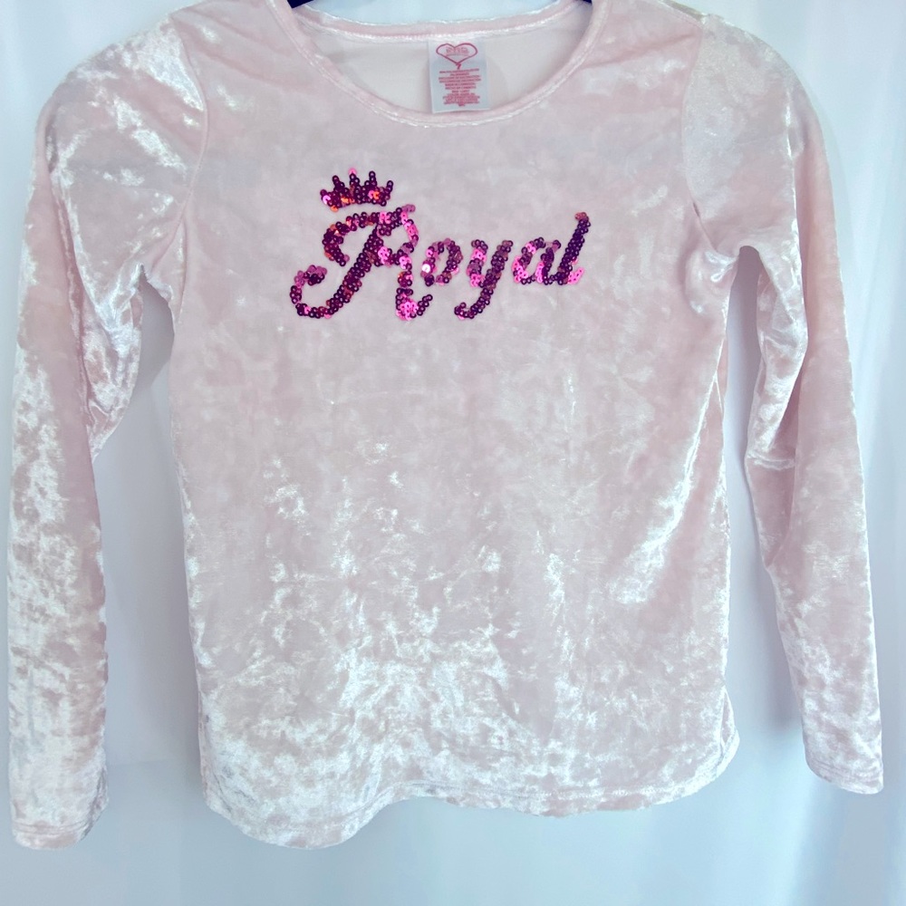 Girls long sleeve Royal ice light pink shirt